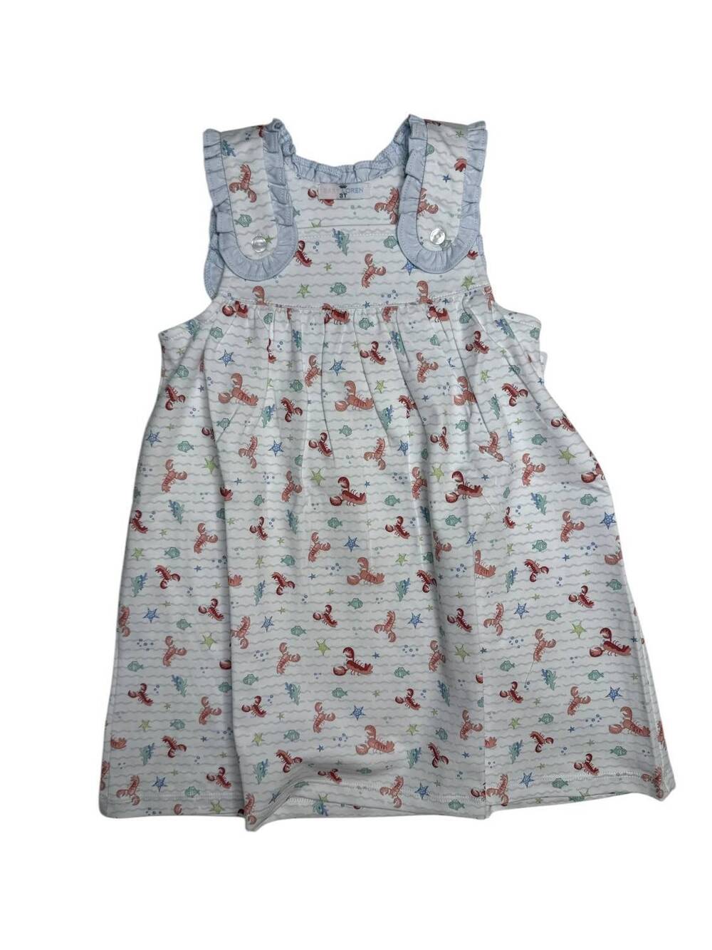 NEW BABY LOREN girl's under the sea dress in blue